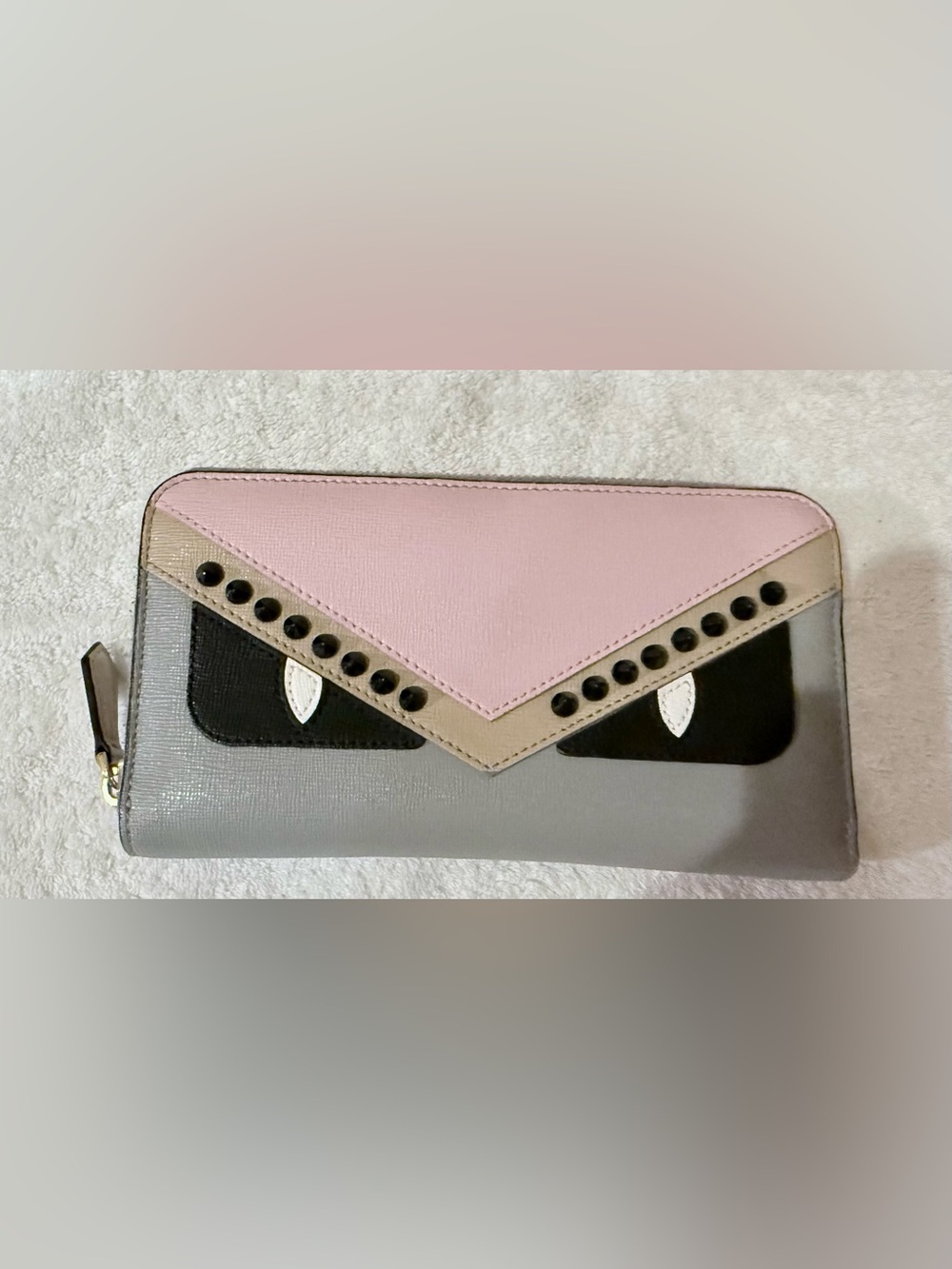 Fendi Bag Bugs Monster Zip Around Wallet